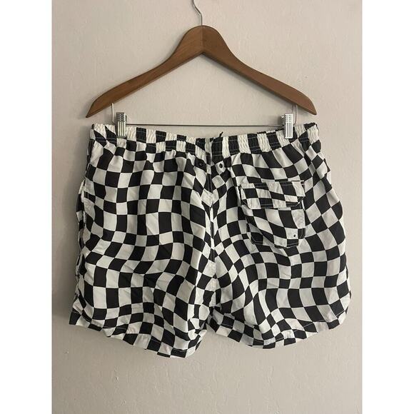 Solid & Striped XL Shorts Checkered Swim Trunks Black White Bloomies NEW $125 - Picture 6 of 7